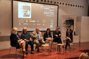 Participantes de la rueda de prensa de presentación de la Feria del Libro de Madrid