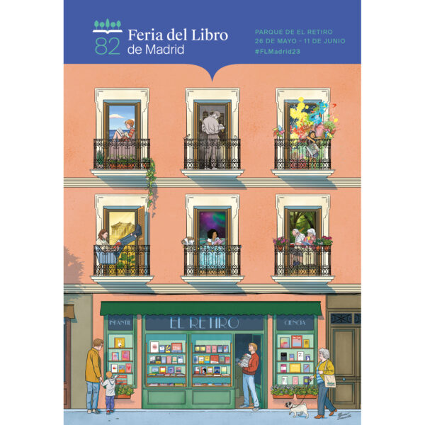 Cartel de la Feria del Libro de Madrid 2023